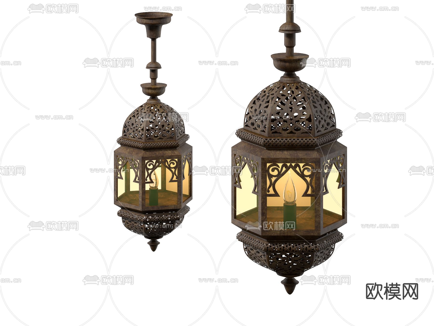 装饰吊灯 民族风小吊灯3d模型下载