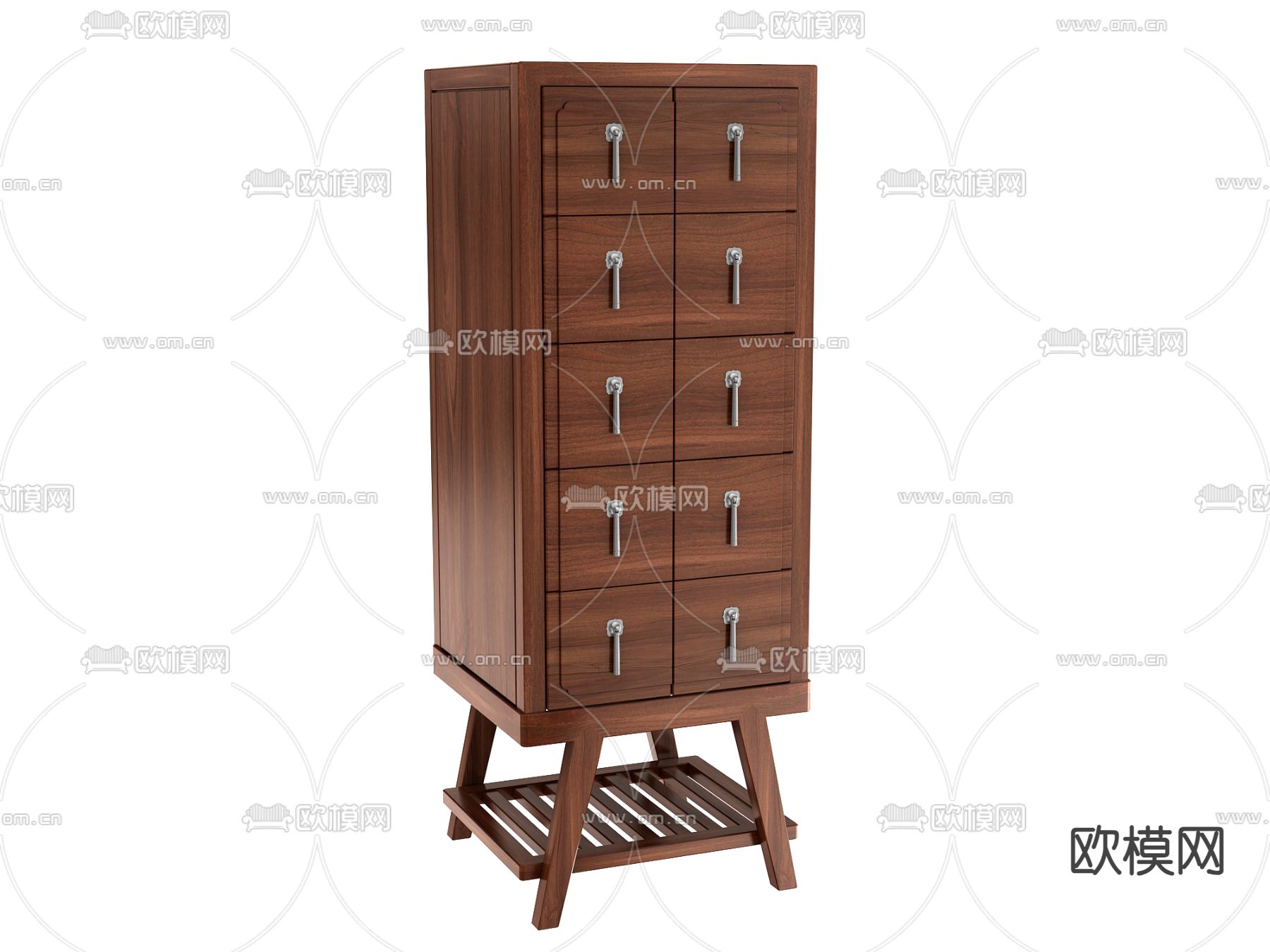 中式斗柜3d模型下载