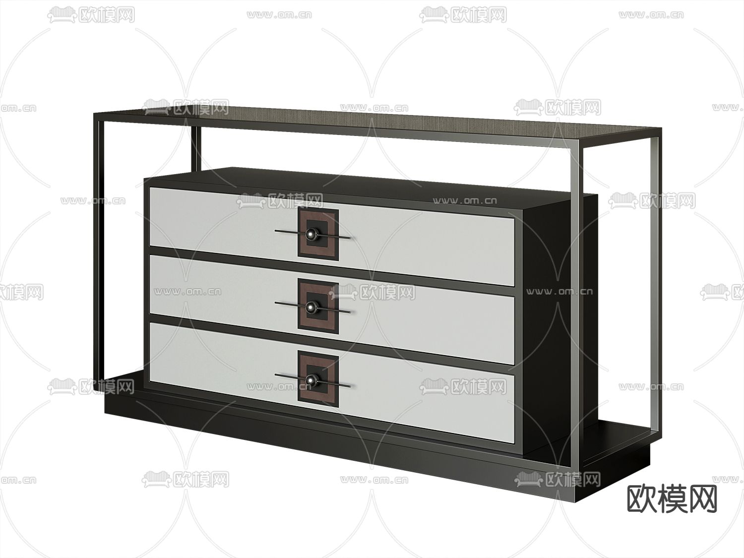 现代斗柜 边柜3d模型下载