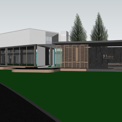  示范区 售楼部 先行区su模型 