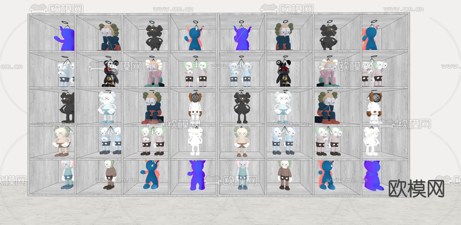 kaws 摆件 暴力熊公仔su模型下载（渲染图2）