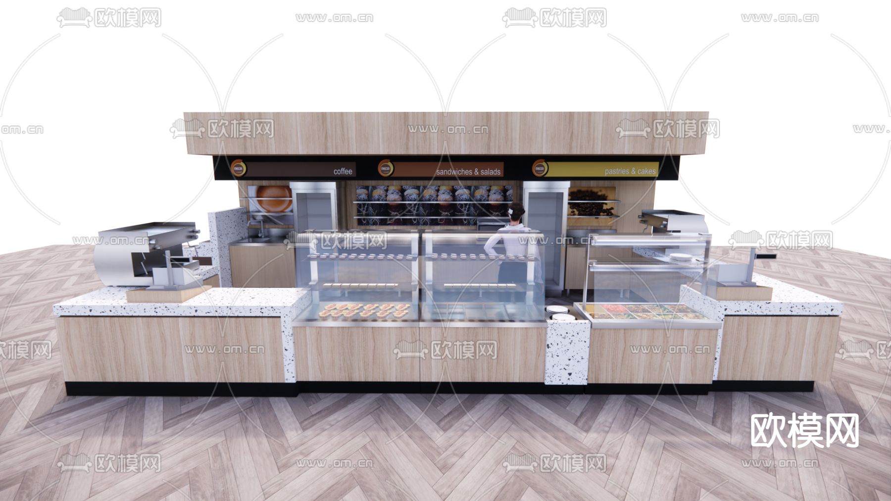 面包店su模型下载（渲染图1）