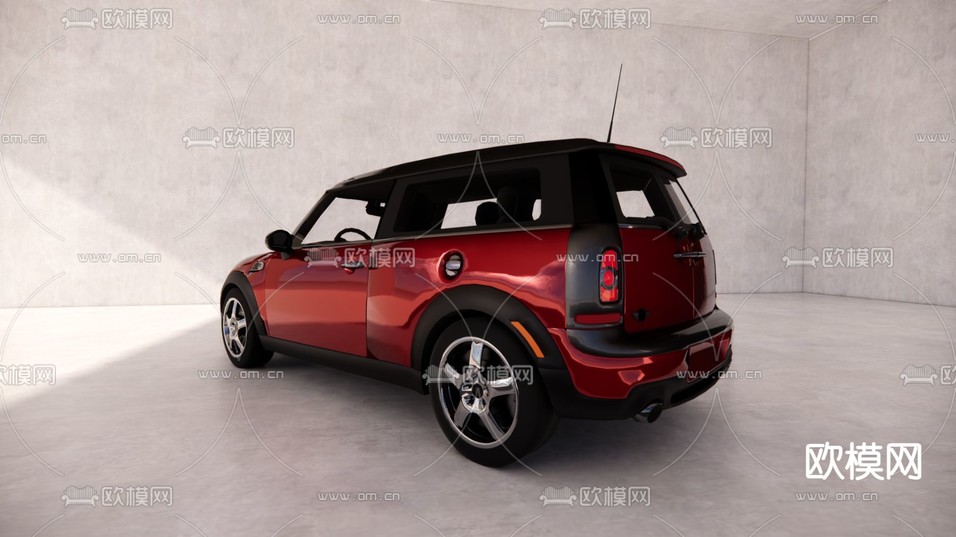 宝马mini汽车su模型下载(渲染图3)