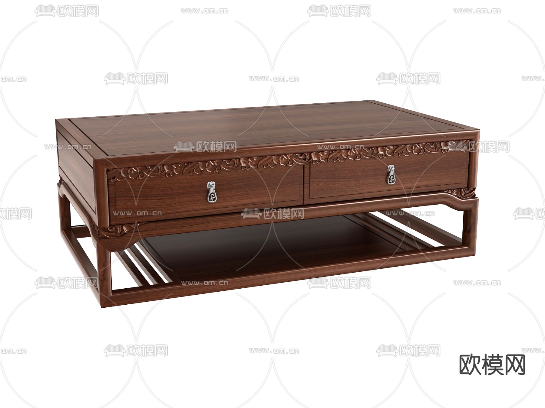 中式茶几3d模型下载