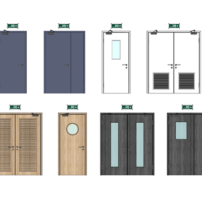  防火门 消防门su模型 