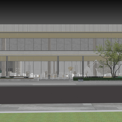  示范区 售楼部 先行区su模型 