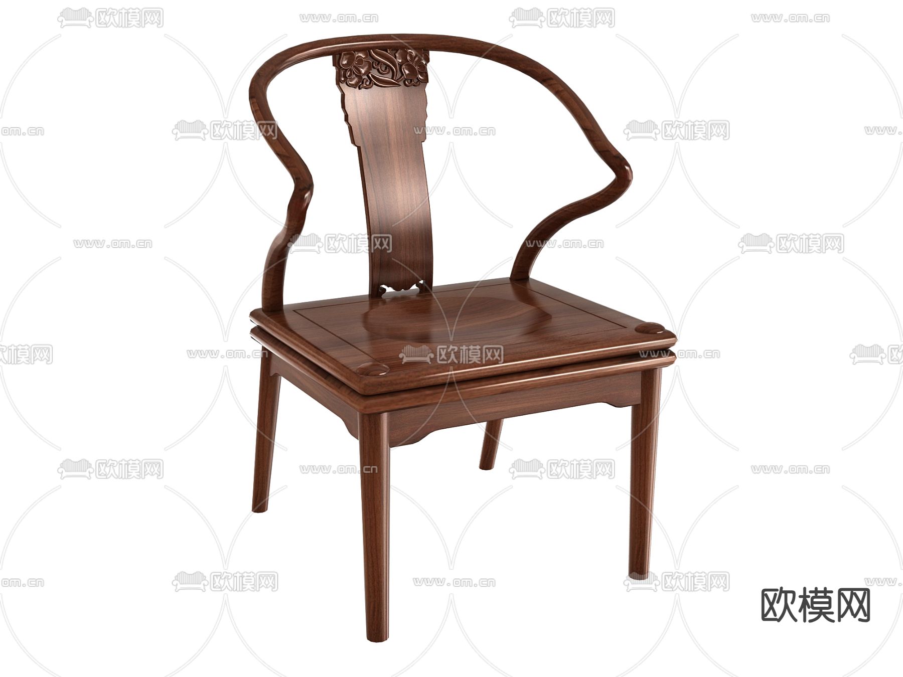 中式餐椅 单椅3d模型下载