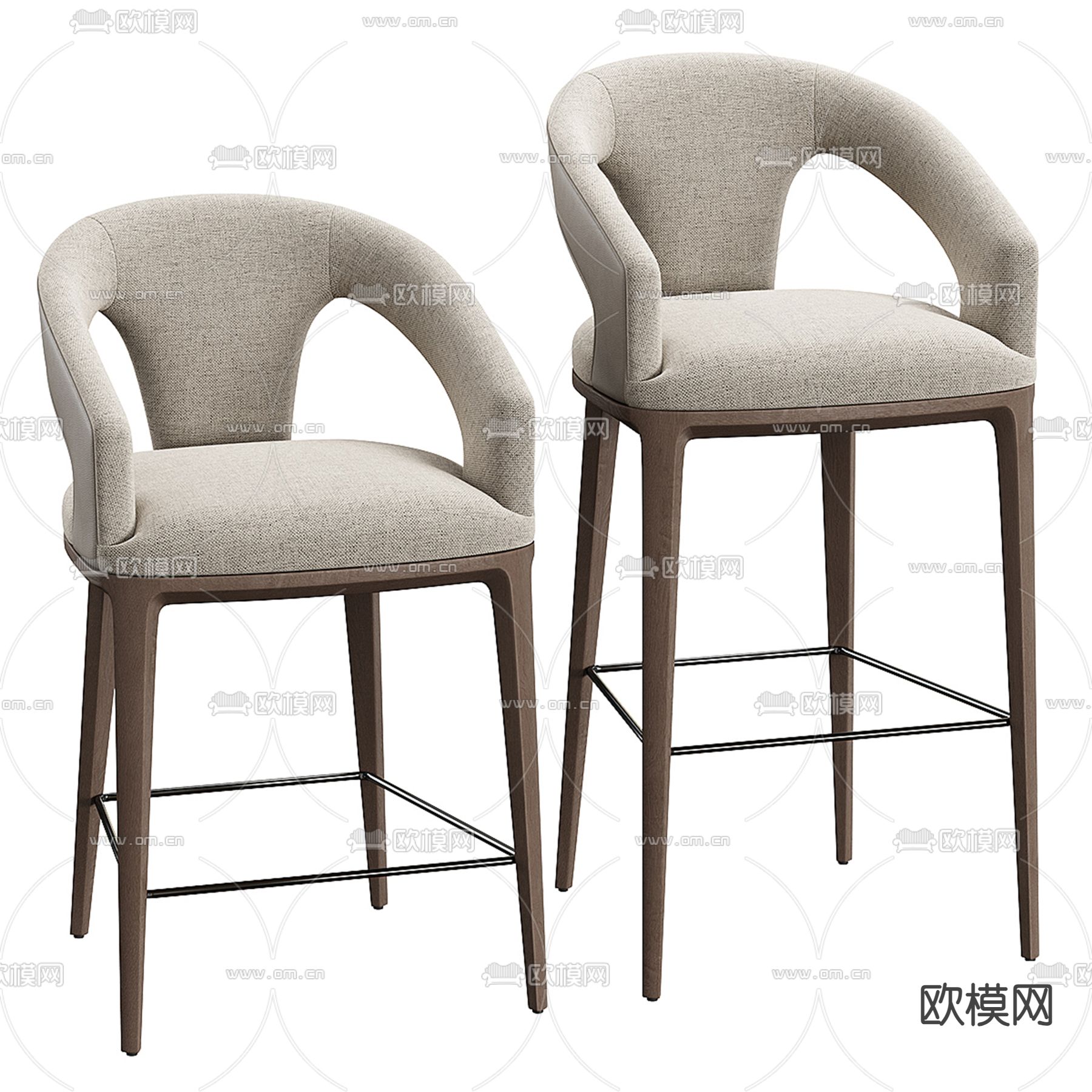 Konyshev 吧椅 吧凳 高脚凳3d模型下载（渲染图2）