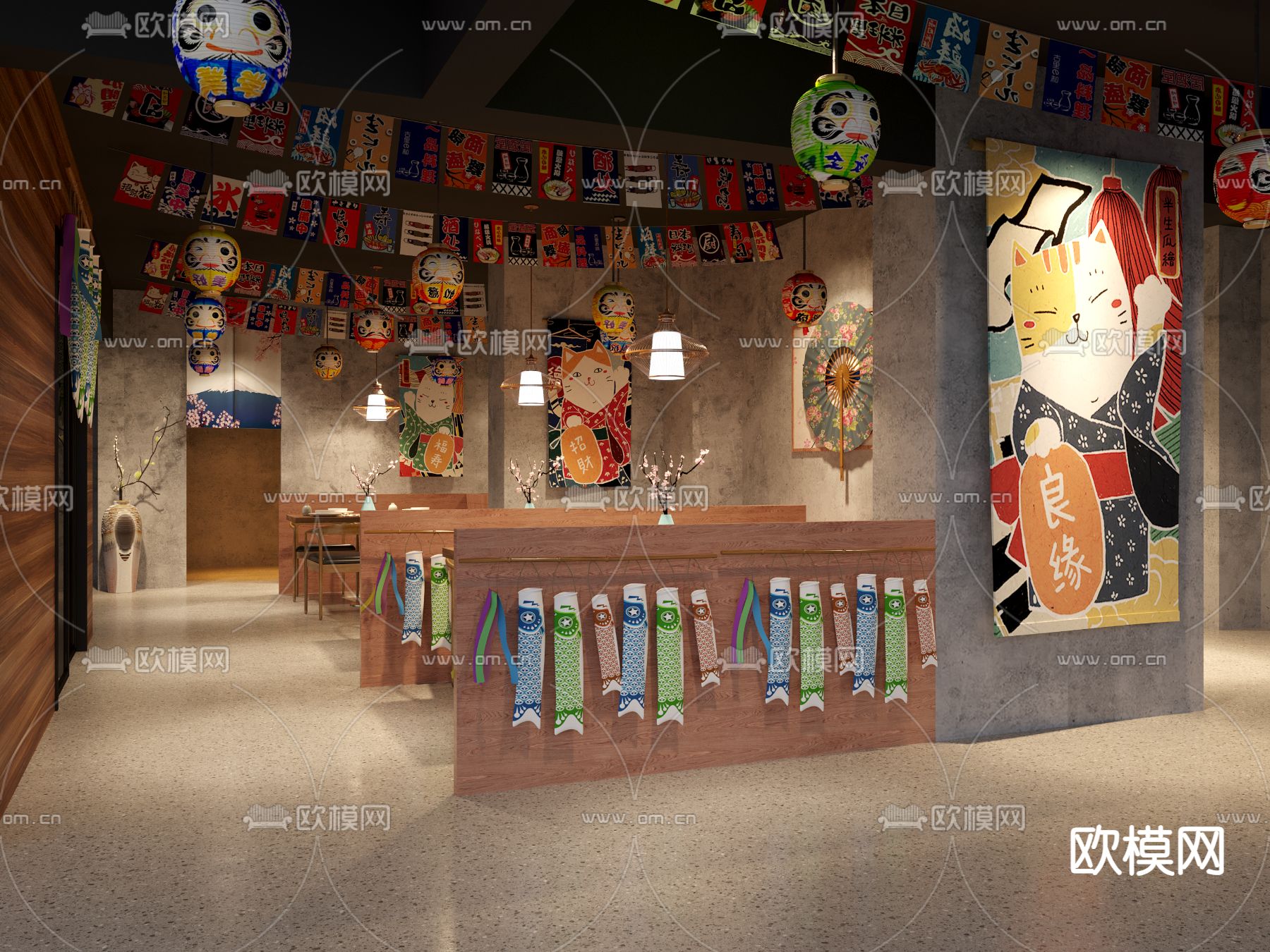 日料店 寿司店3d模型下载