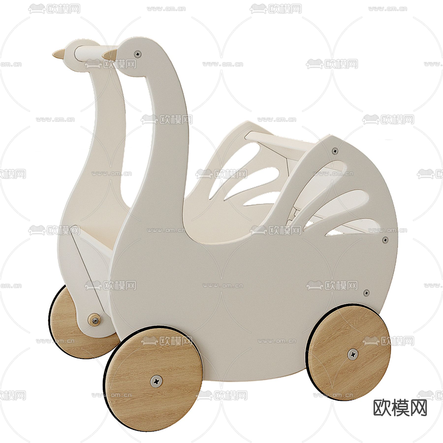 现代婴儿床su模型下载（渲染图3）