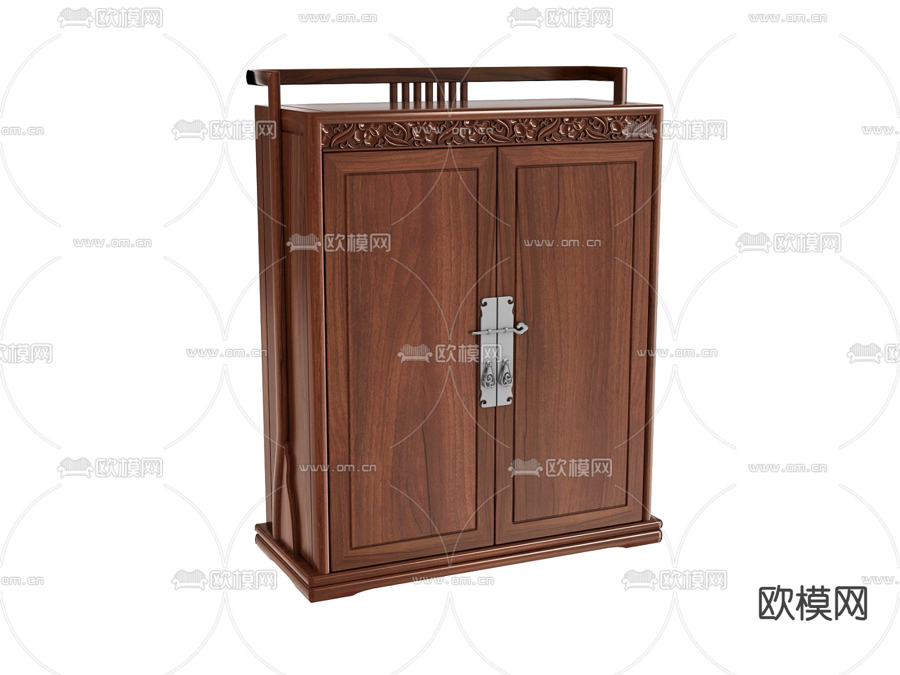 中式鞋柜3d模型下载