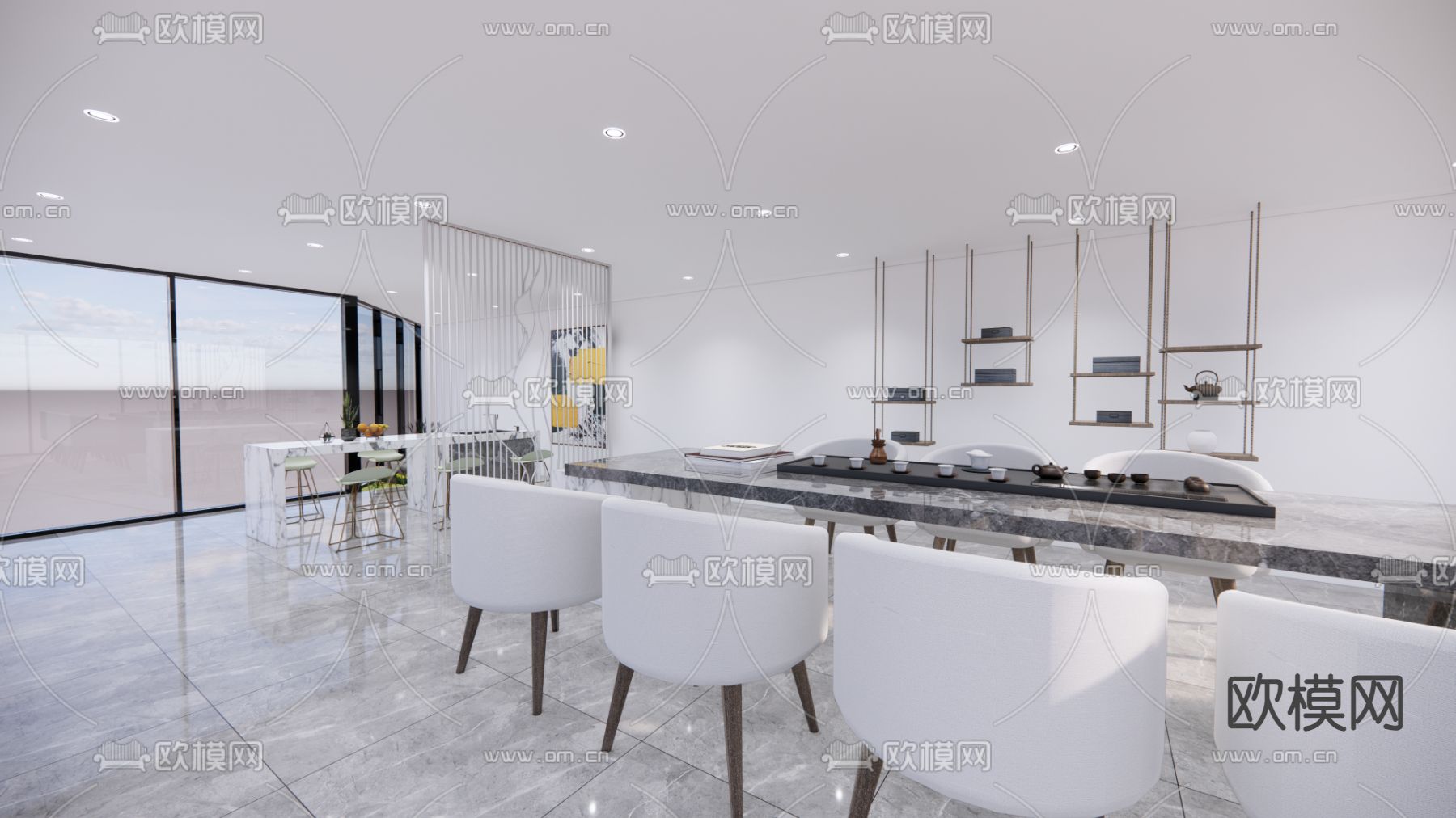 办公室茶水间su模型下载（渲染图2）