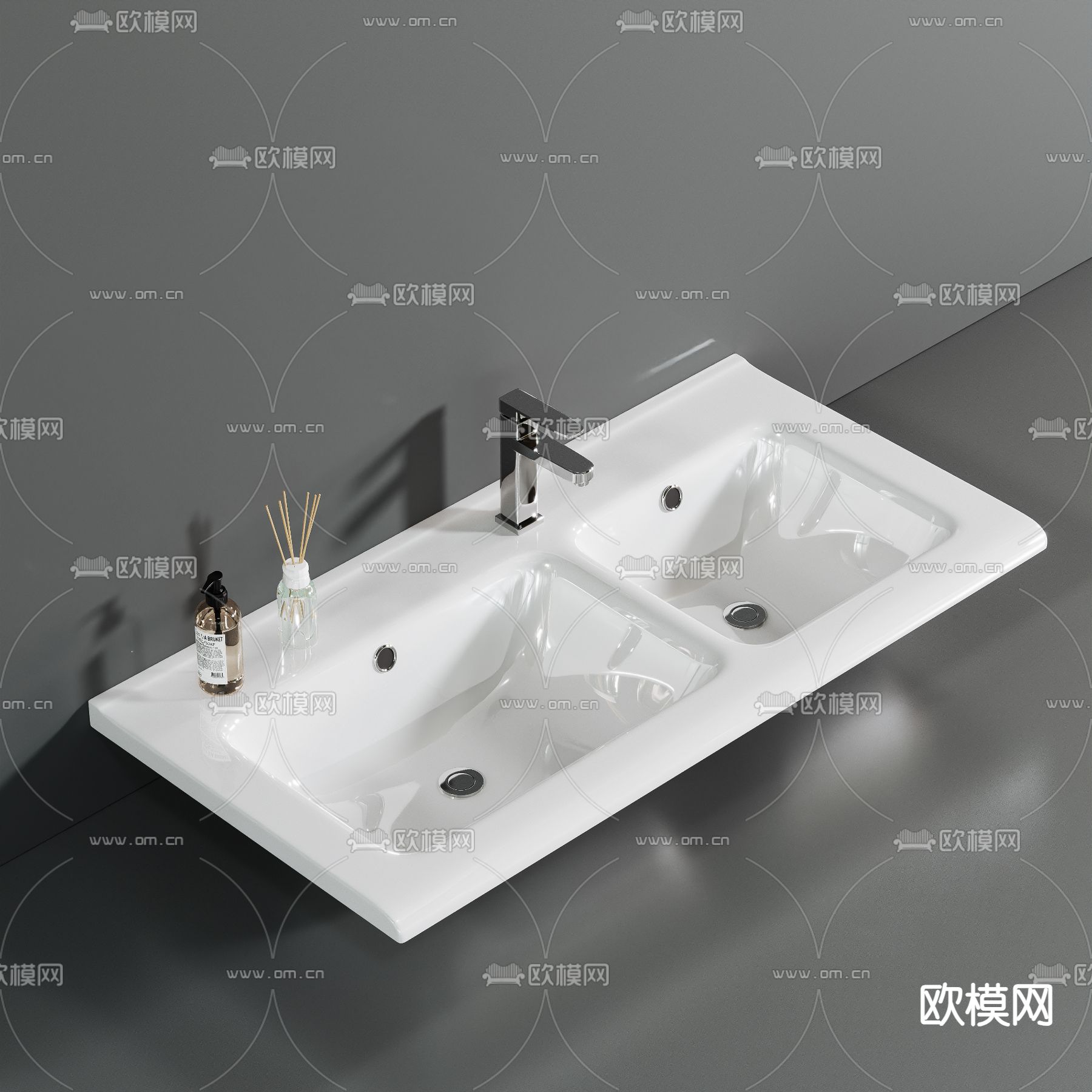 卫浴洗手盆 水槽3d模型下载（渲染图4）