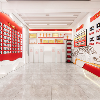  党建展厅su模型 