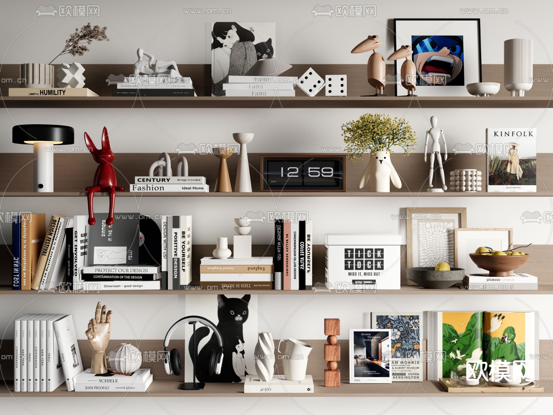 饰品摆件组合3d模型下载