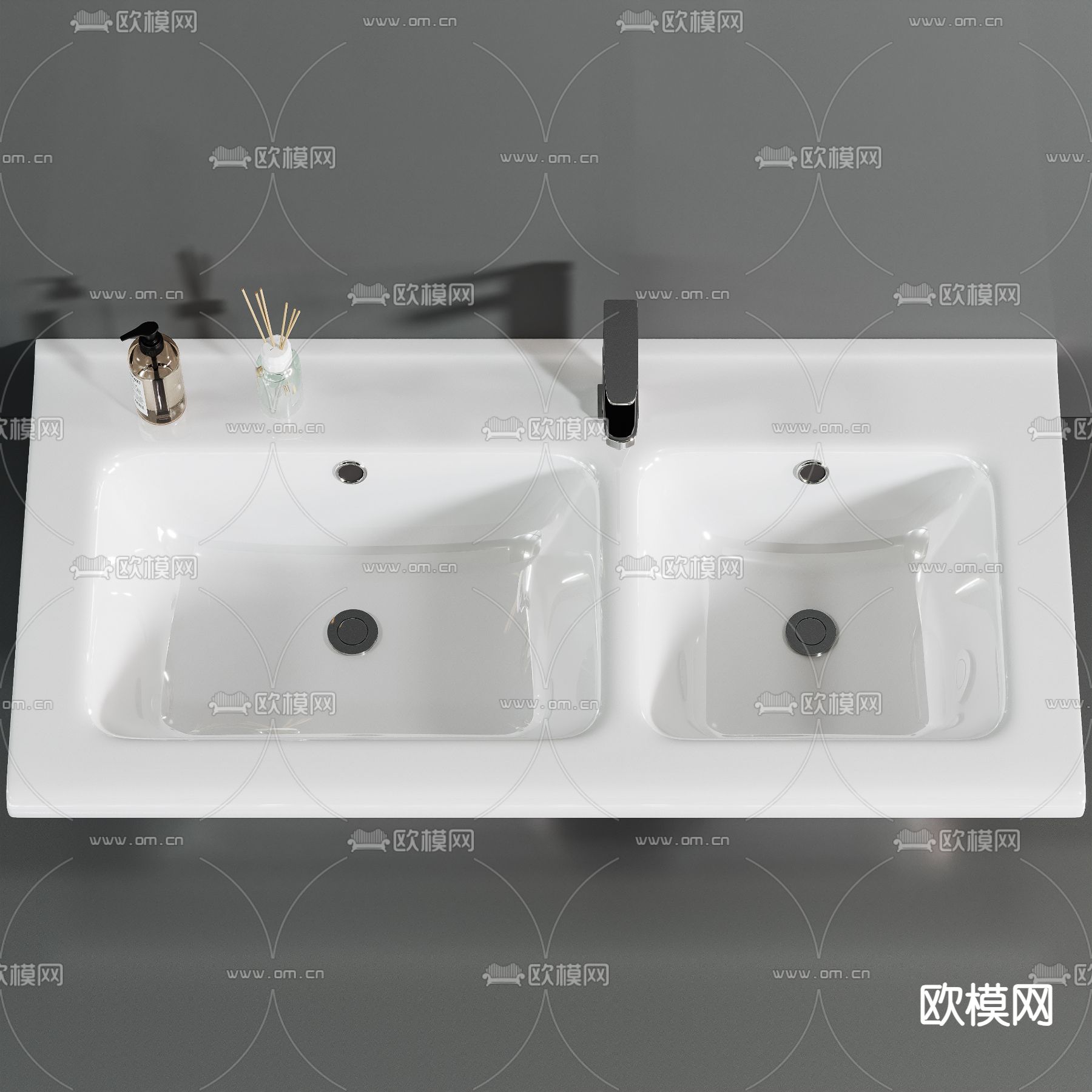 卫浴洗手盆 水槽3d模型下载（渲染图2）