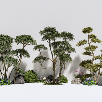  植物堆 灌木丛su模型 