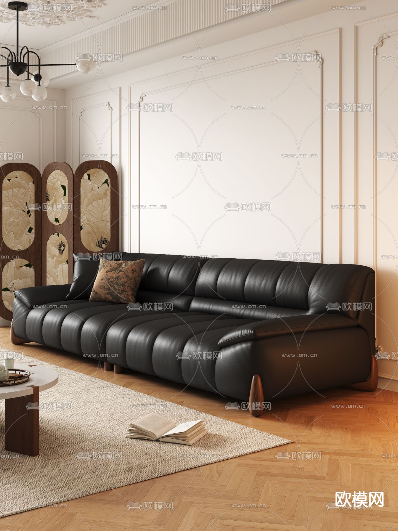 现代双人沙发3d模型下载