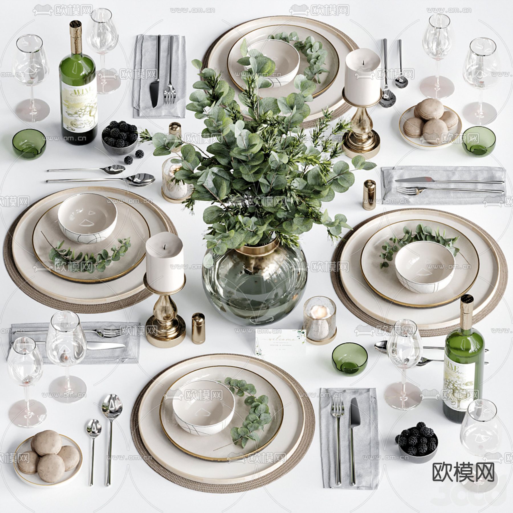 餐桌摆件 餐具 刀叉3d模型下载