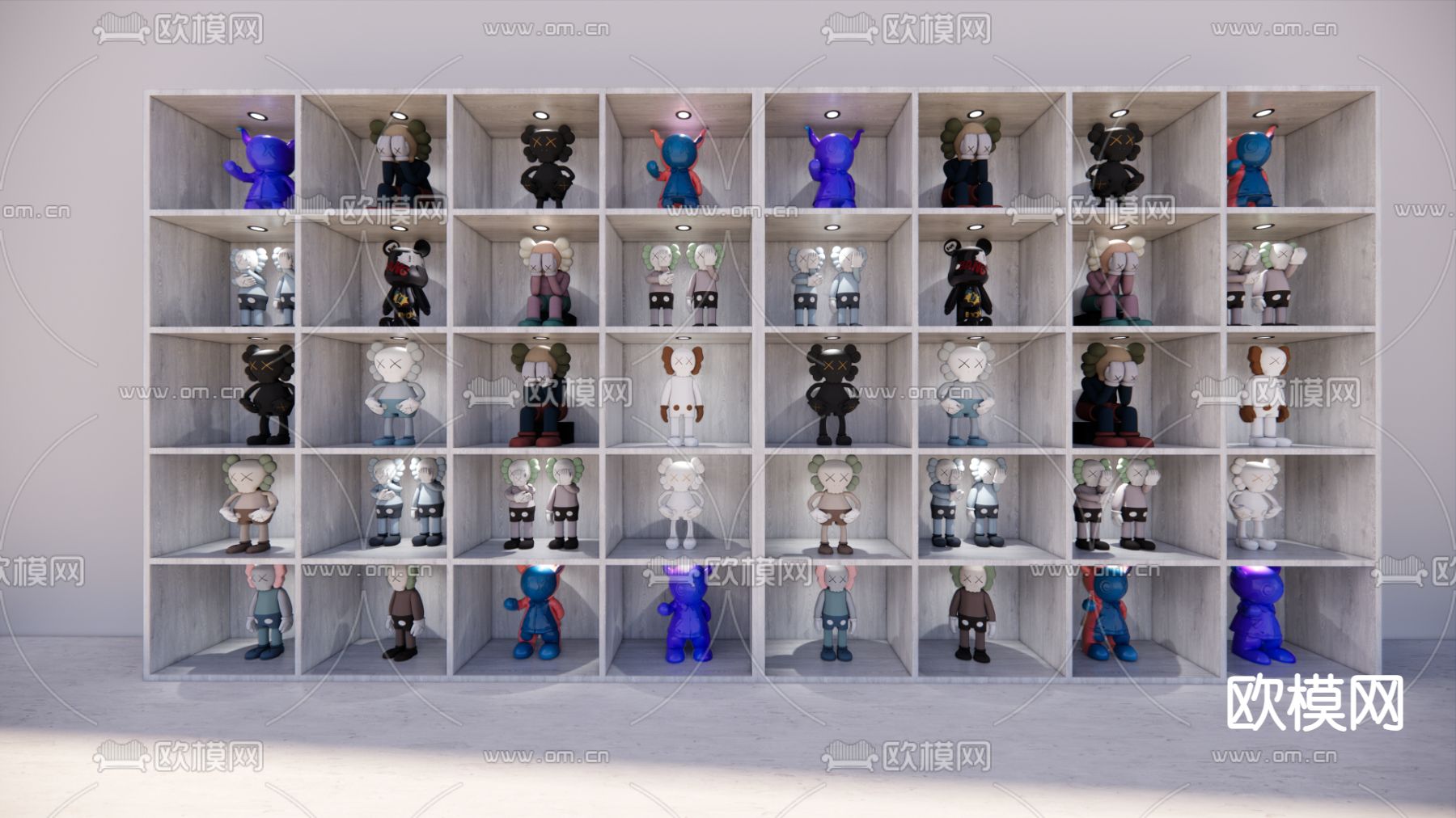 kaws 摆件 暴力熊公仔su模型下载（渲染图1）