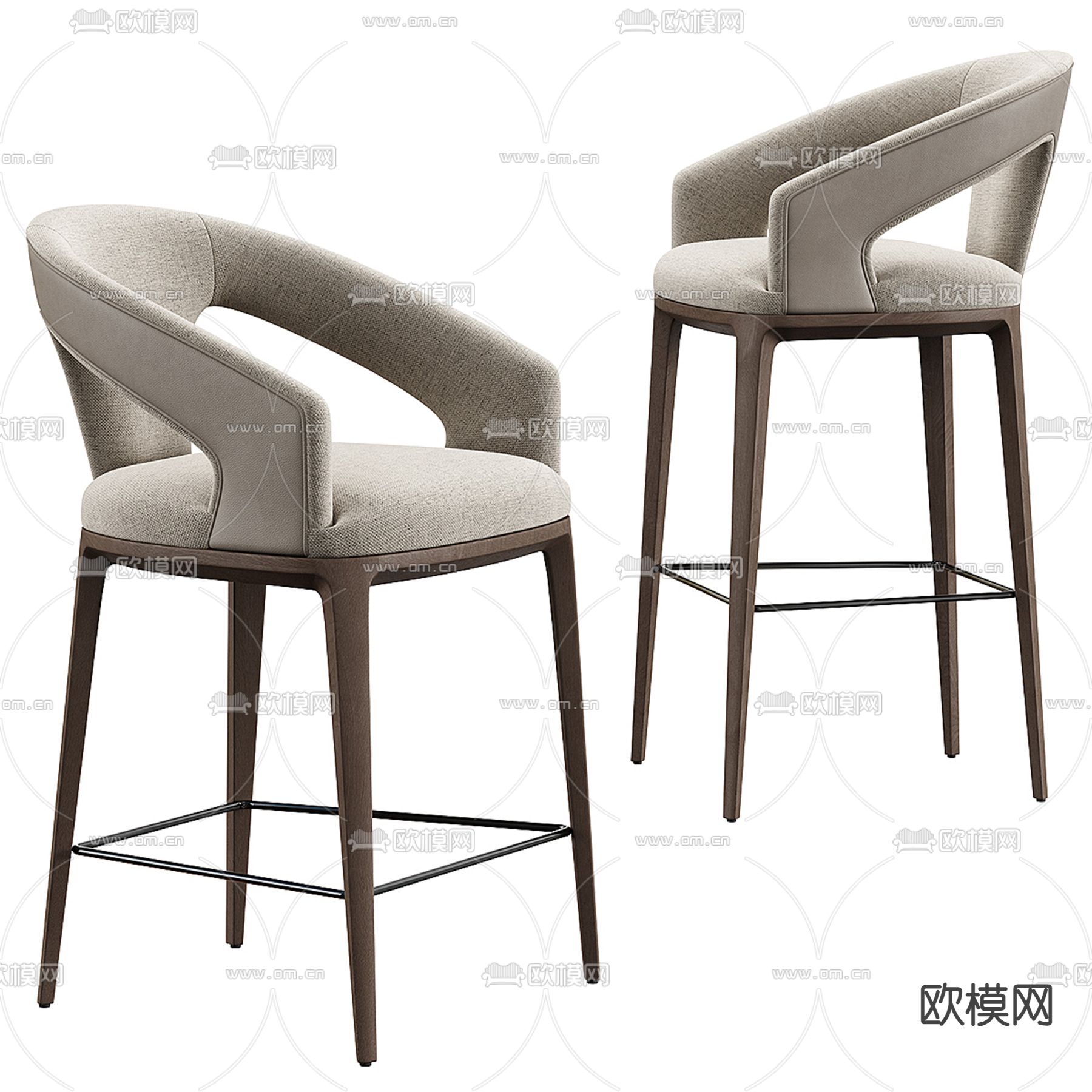 Konyshev 吧椅 吧凳 高脚凳3d模型下载（渲染图1）