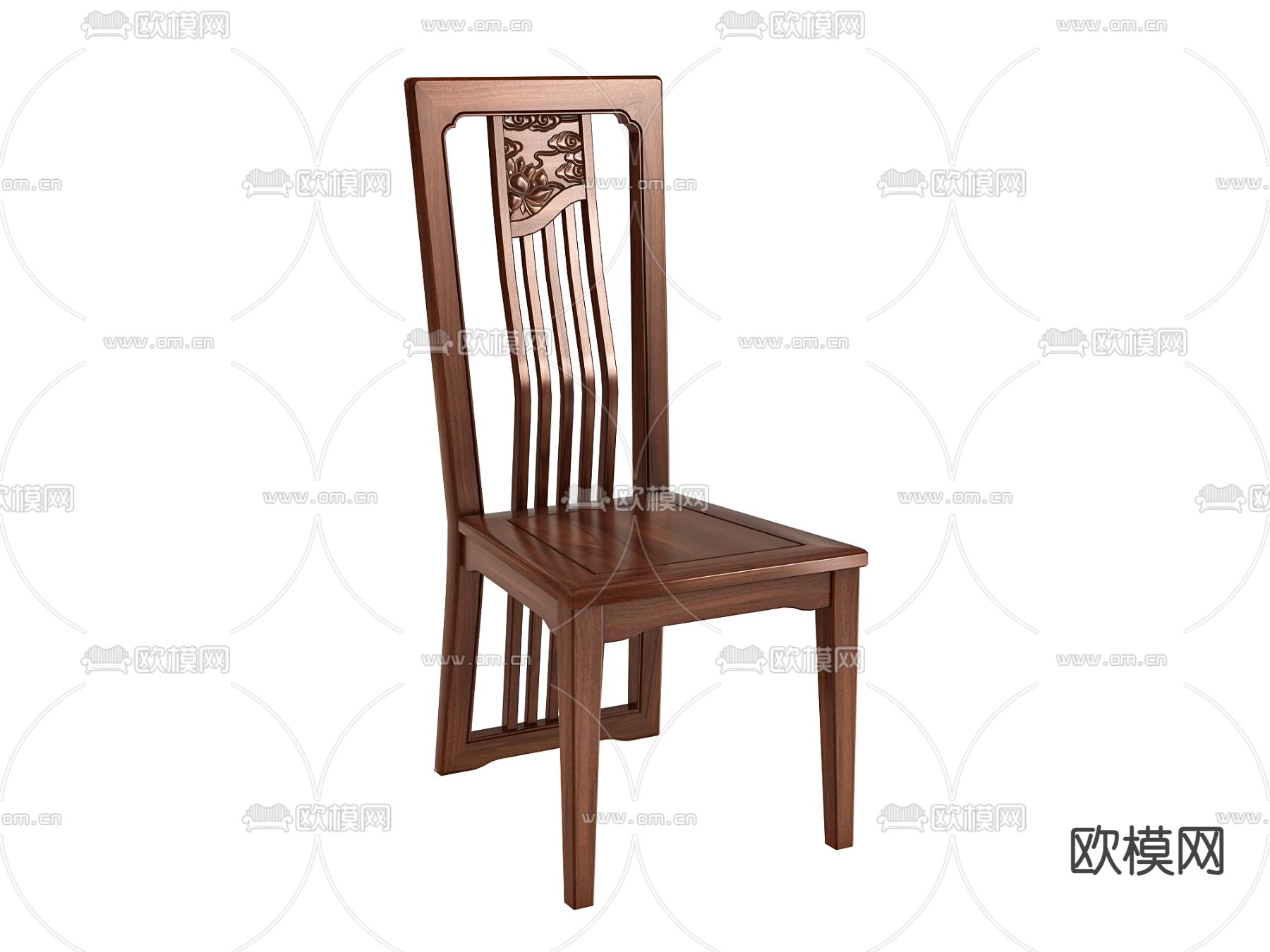 中式餐椅 单椅3d模型下载