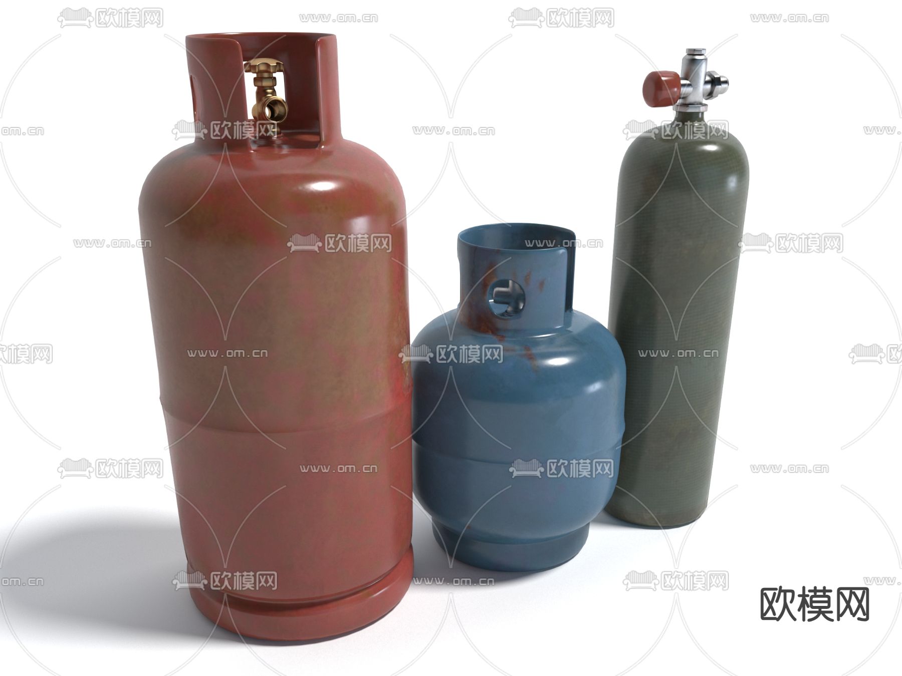 煤气罐 液化气罐 氧气罐  工业设备3d模型下载