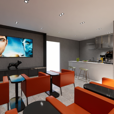  办公室茶水间su模型 