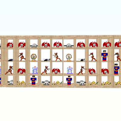  儿童玩具柜 展柜su模型 