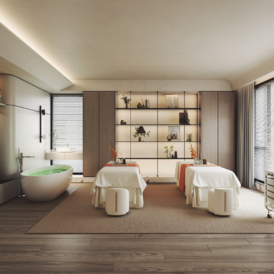  美容院SPA包间su模型 