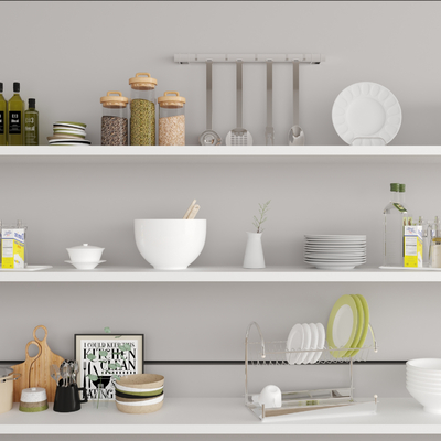  现代厨房餐具 调料瓶 锅碗瓢盆su模型 