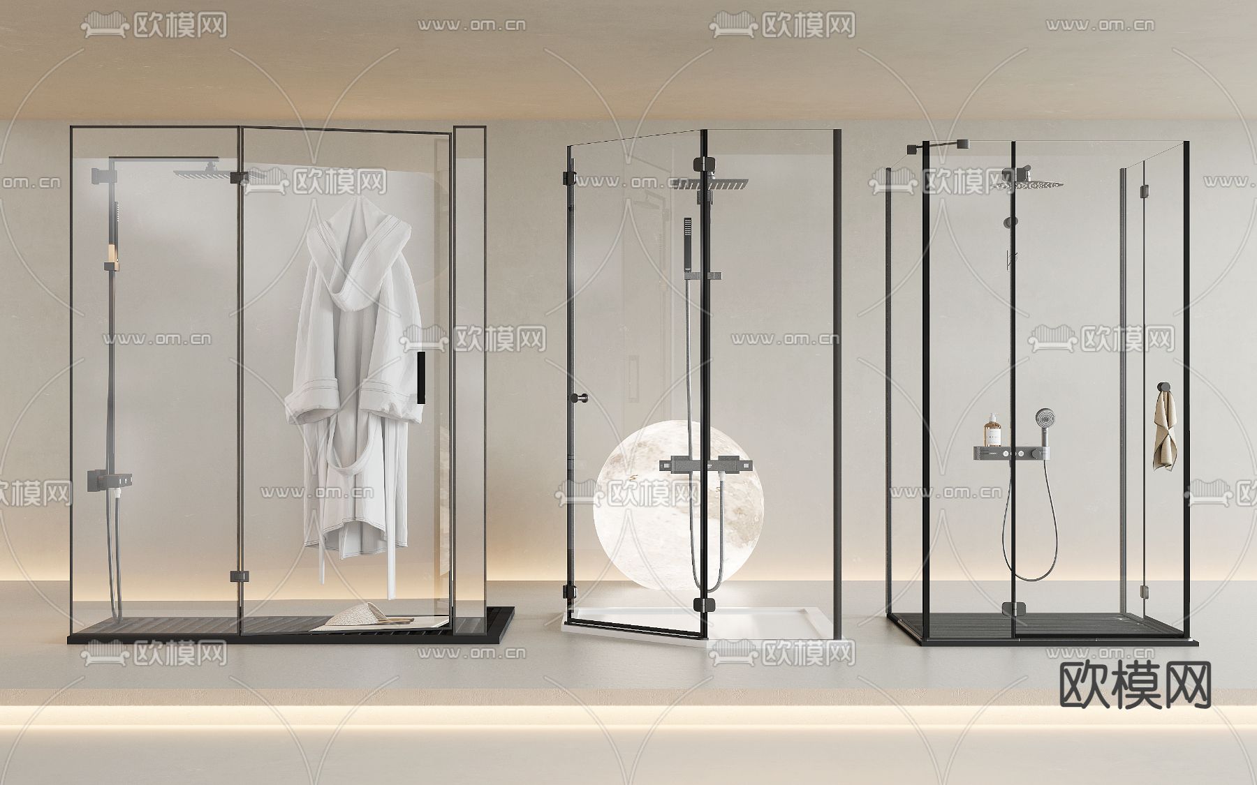 现代淋浴间 淋浴房3d模型下载