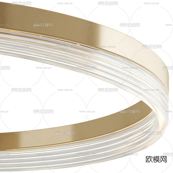 简约吸顶灯 圆环吸顶灯3d模型下载(渲染图2)