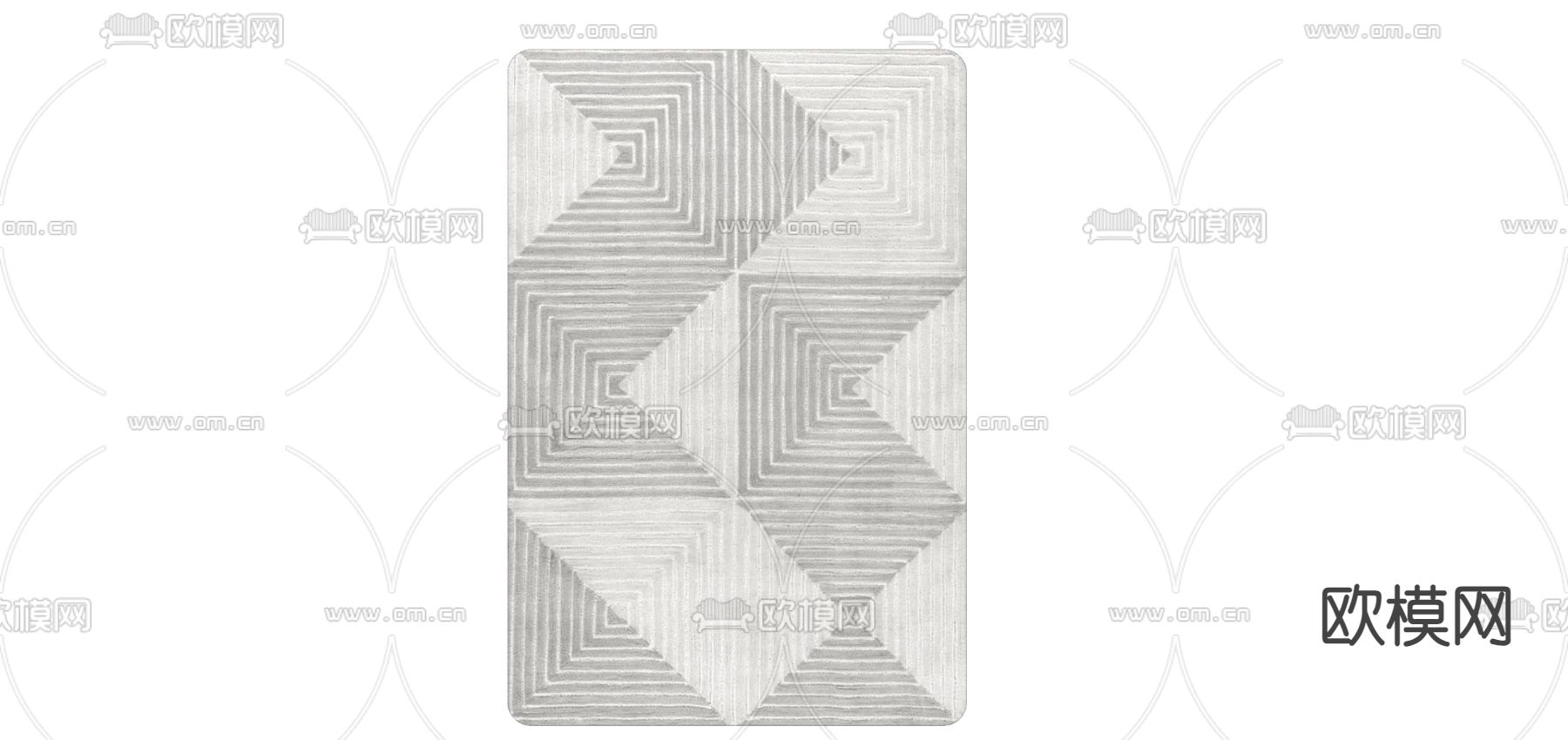 现代地毯 地垫su模型下载（渲染图3）