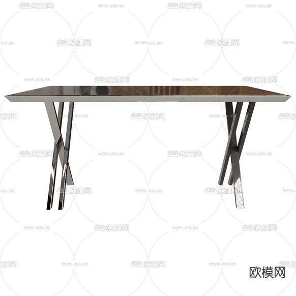 现代桌几 办公桌 书桌3d模型下载(渲染图2)