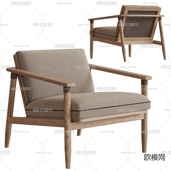 侘寂椅子 休闲椅3d模型下载