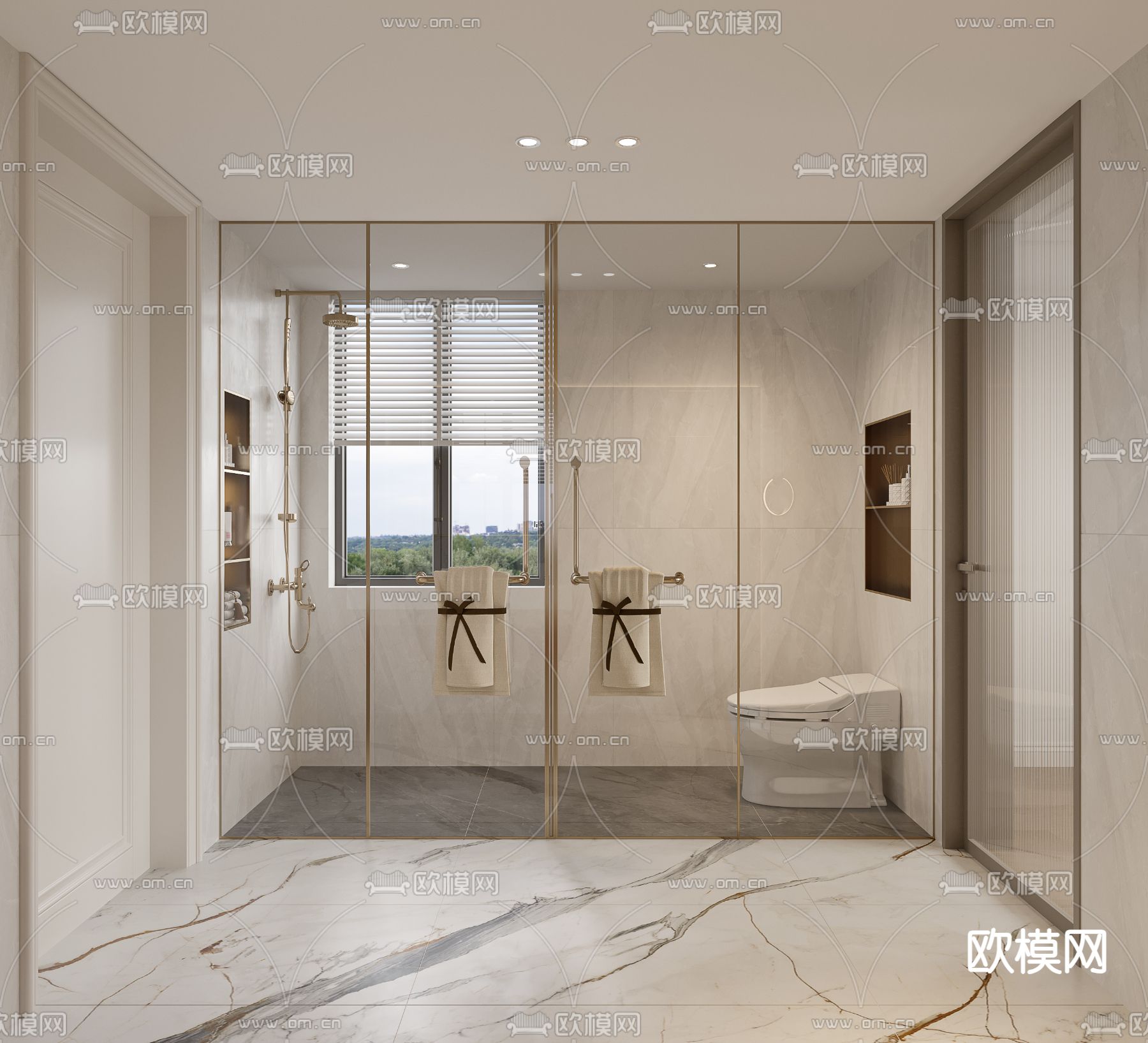 法式衣帽间 换衣间3d模型下载（渲染图3）