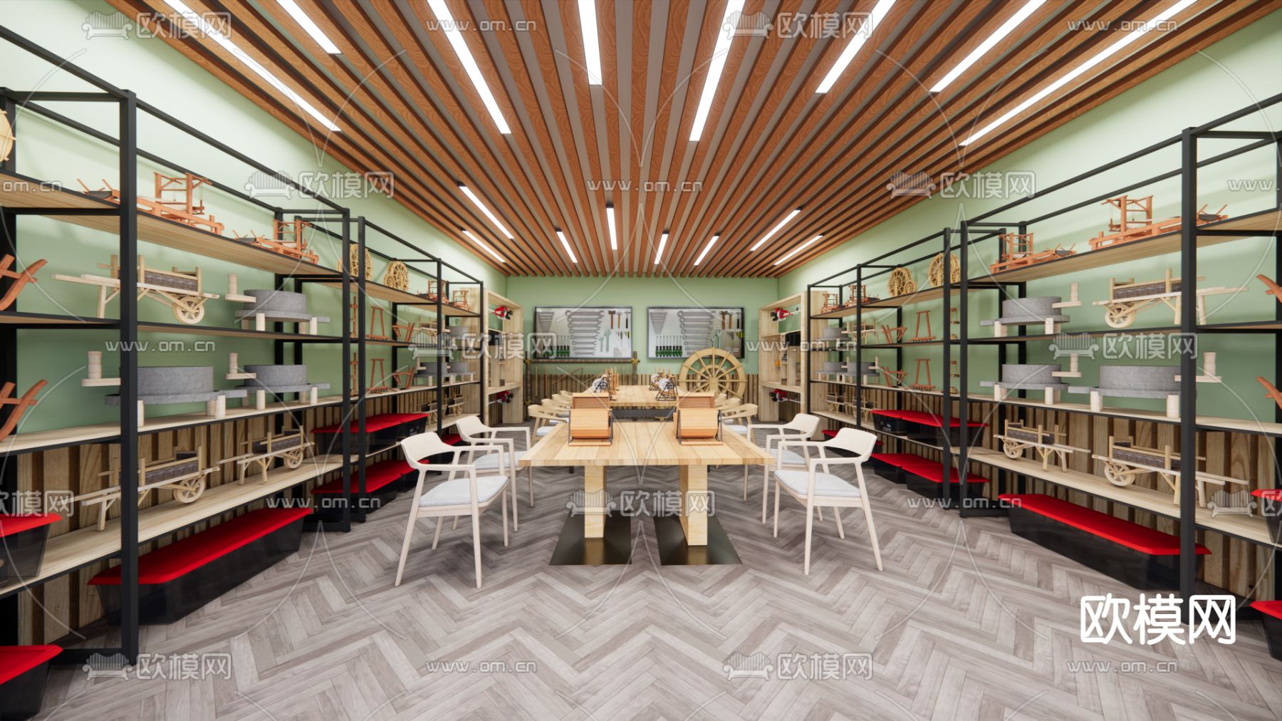 手工坊 木工房su模型下载（渲染图1）