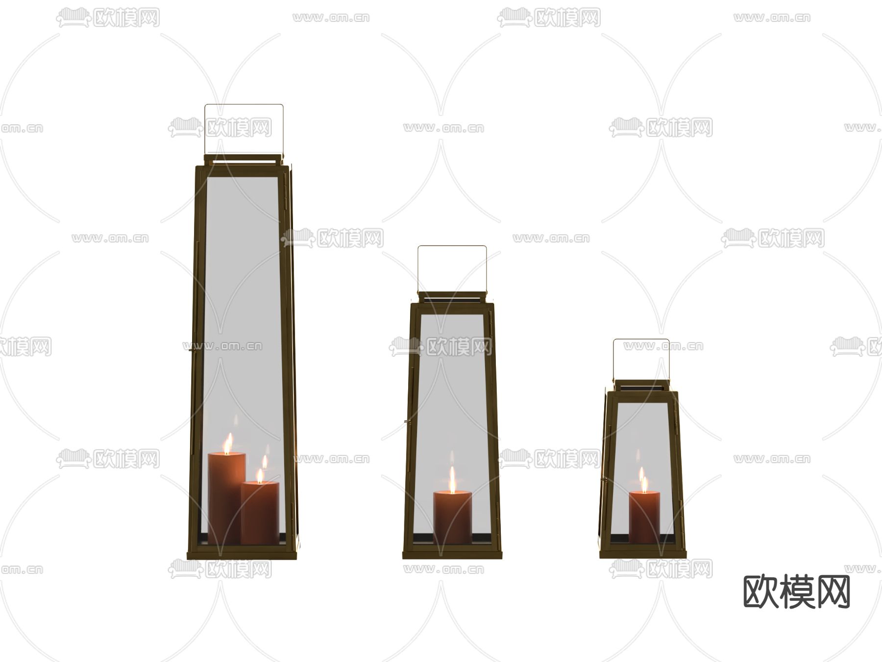 烛台灯 蜡烛灯3d模型下载