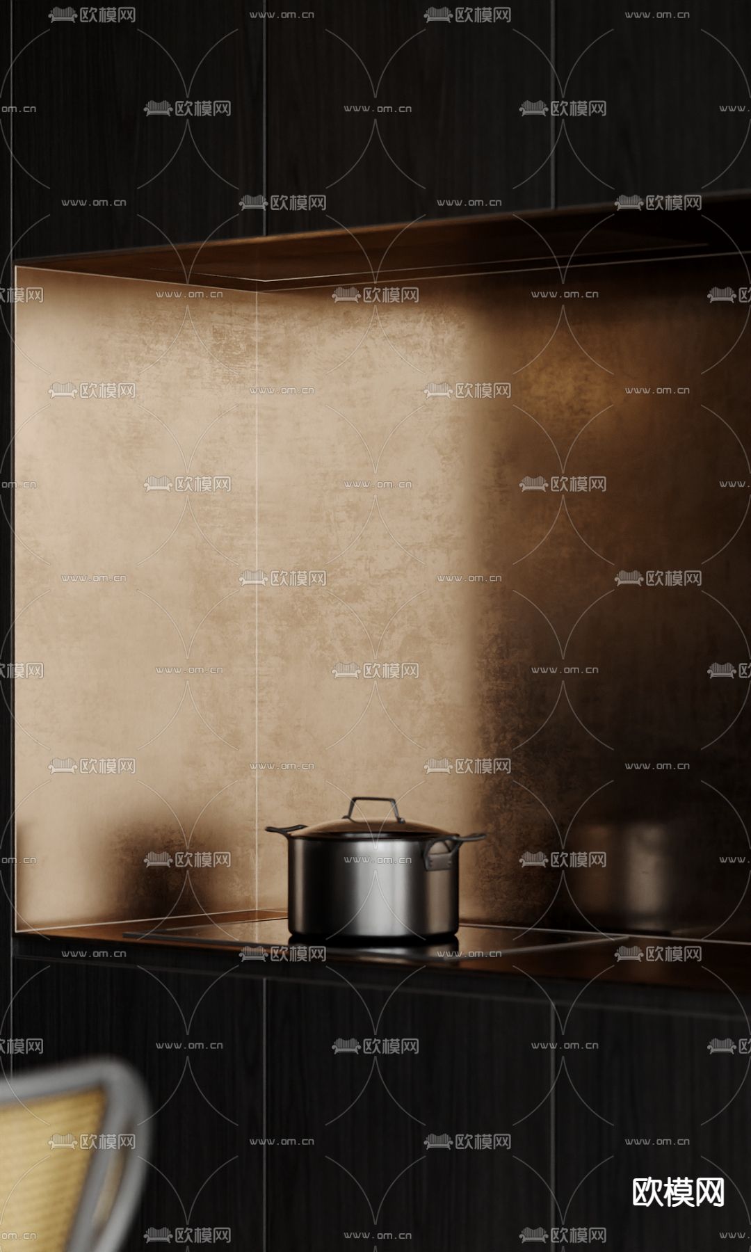 现代家居酒吧台su模型下载（渲染图4）