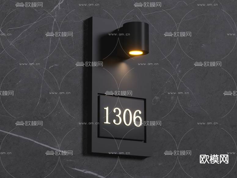 门牌 指引牌 房号牌3d模型下载