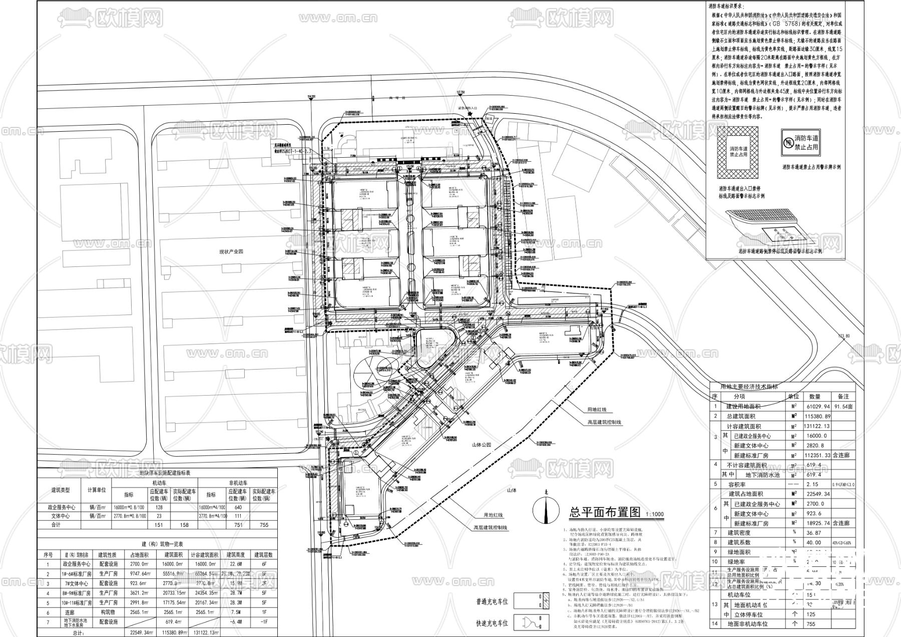 工業(yè)園區(qū)建設(shè)試點cad施工圖下載（渲染圖8）