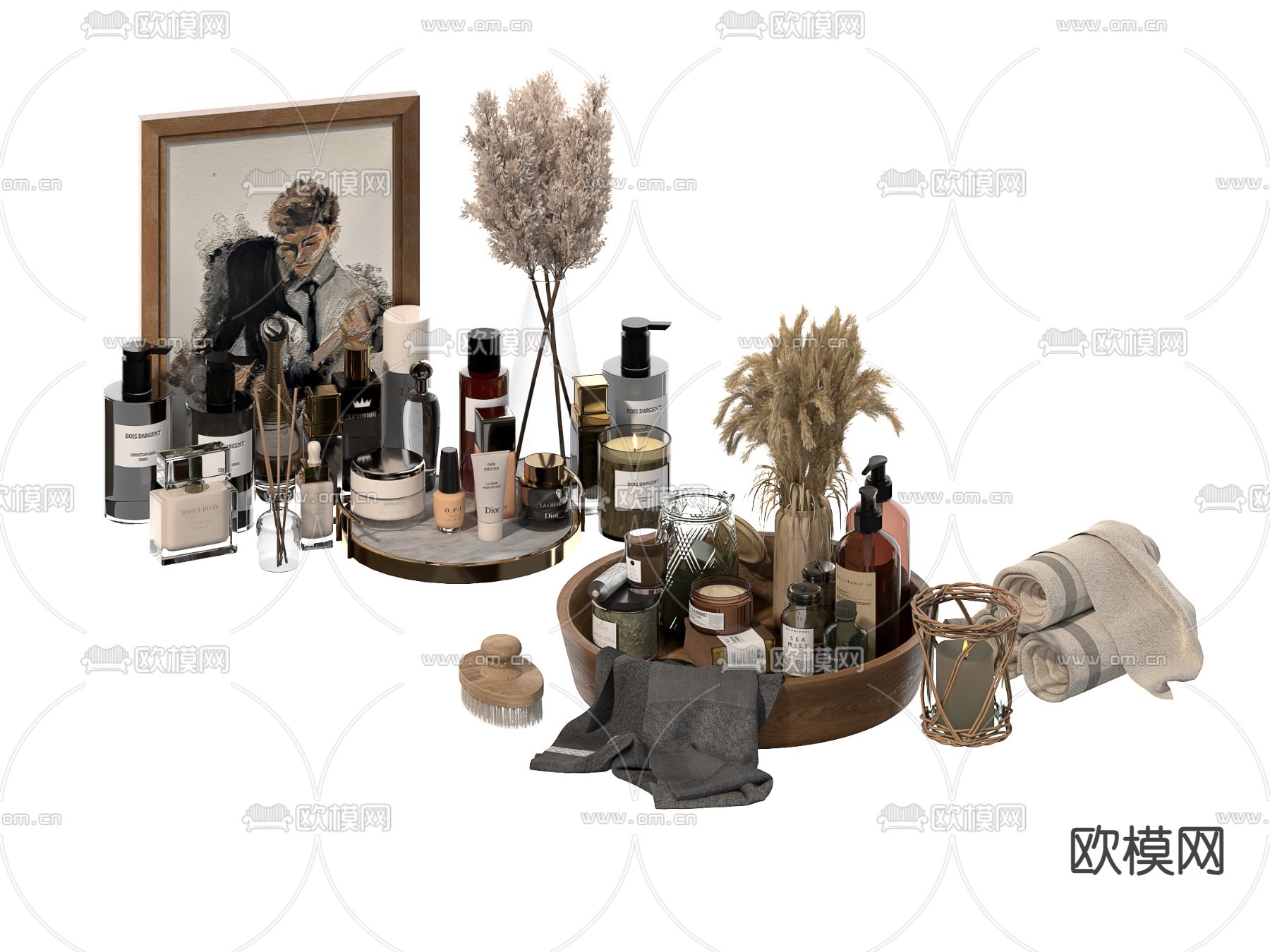 现代化妆品 护肤品3d模型下载