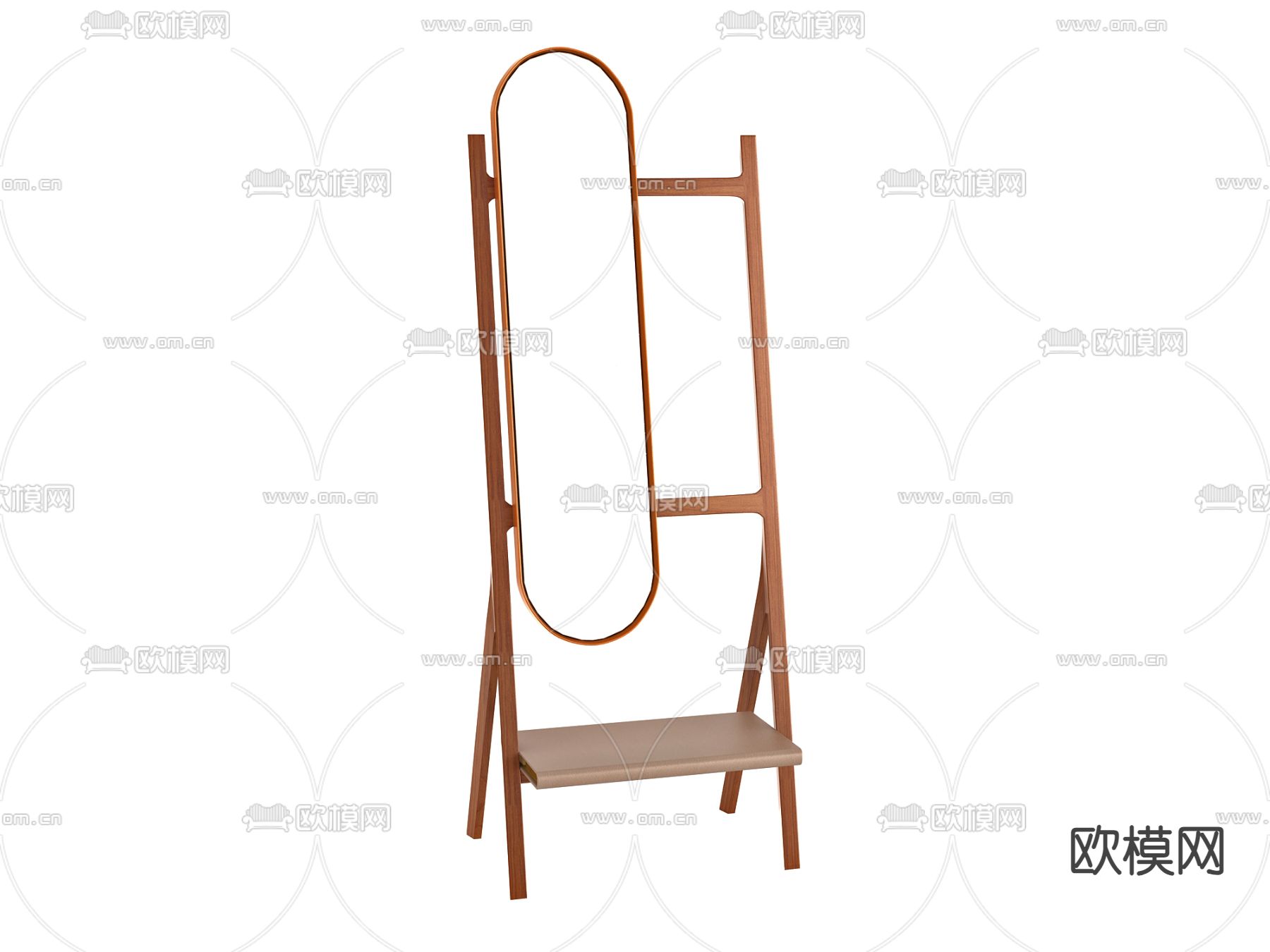 穿衣镜 镜子3d模型下载