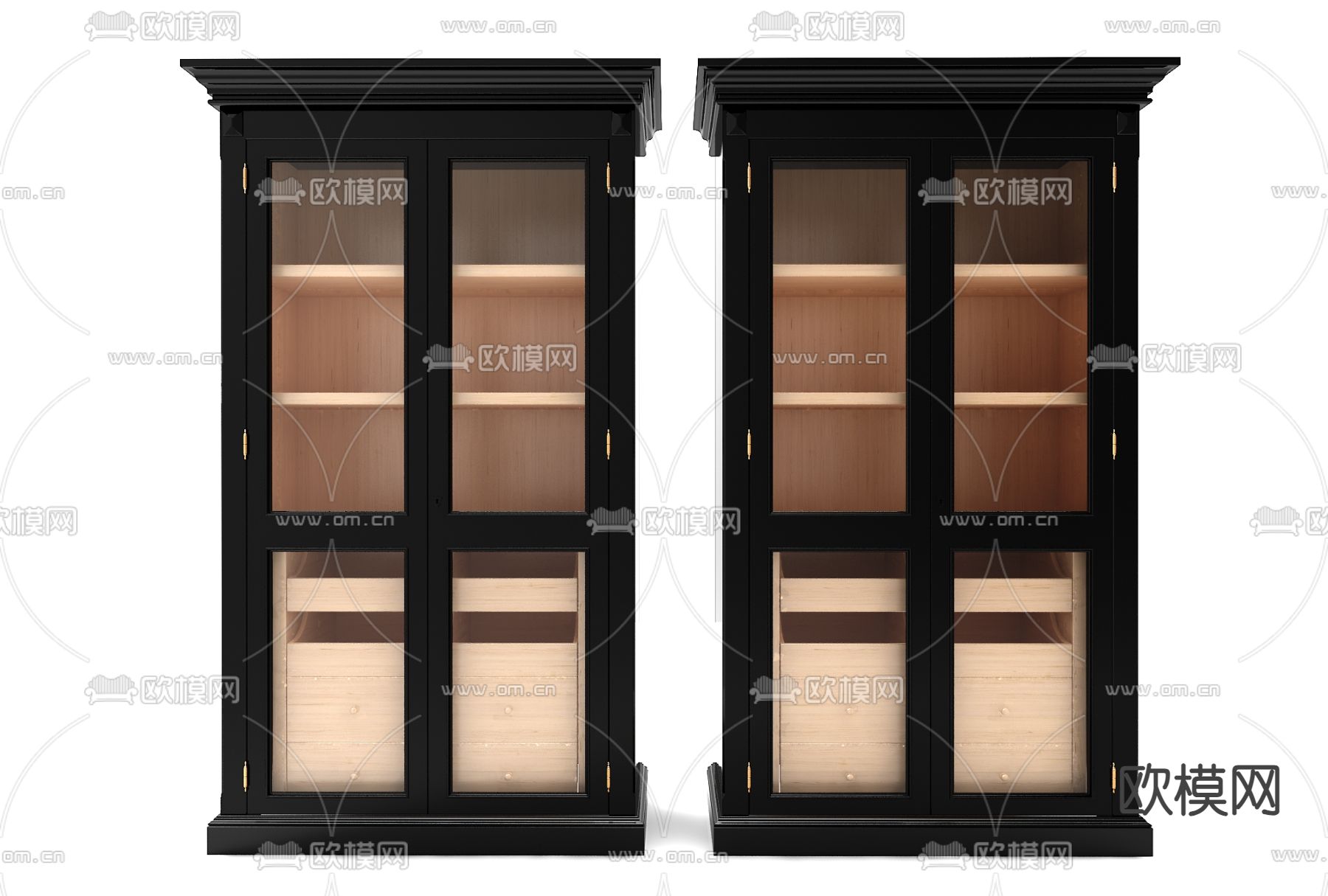 法式装饰柜 收纳柜 置物柜3d模型下载