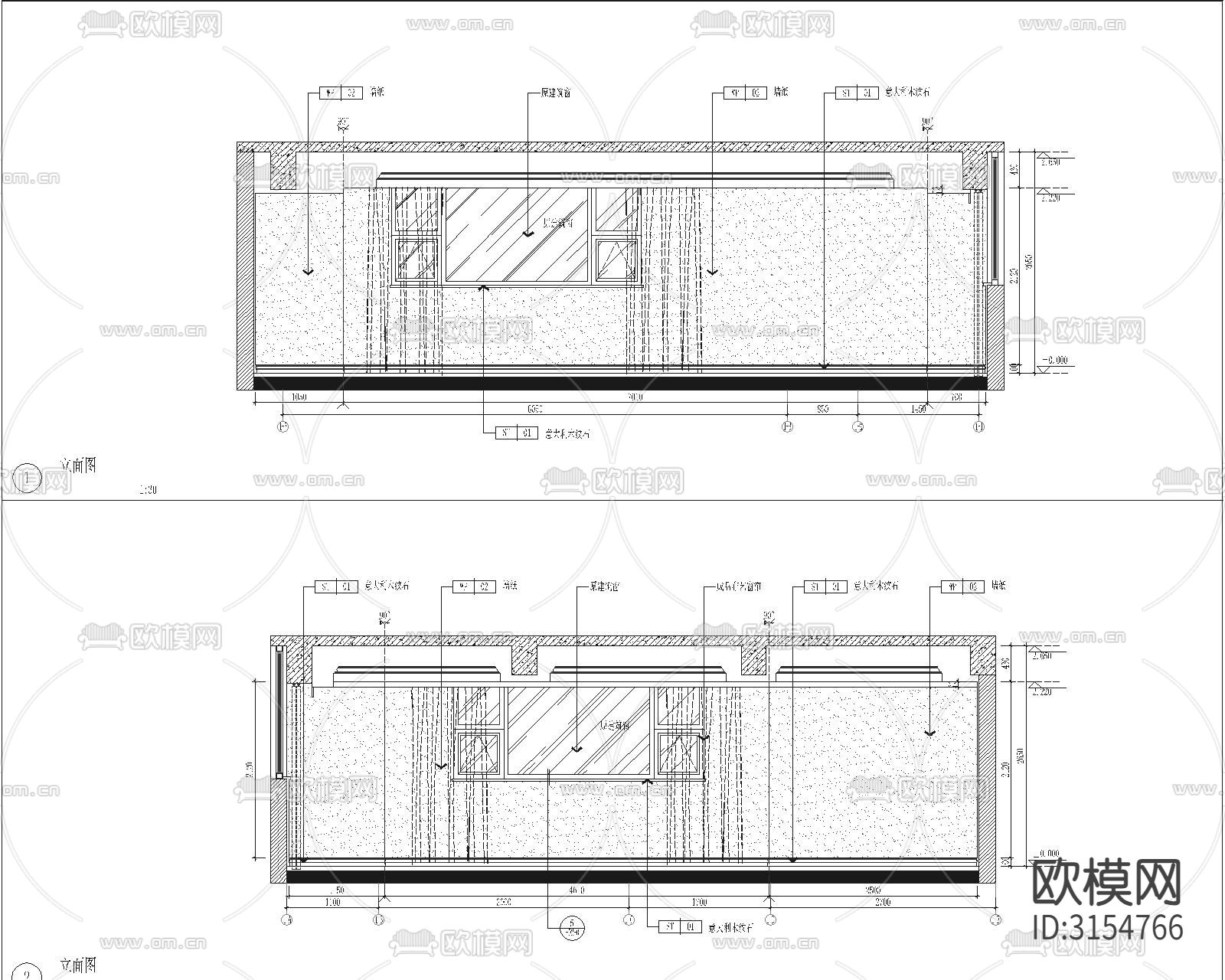 上海某会所cad施工图下载（渲染图5）