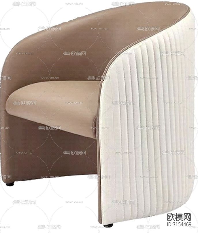 现代家具 椅子设计cad施工图下载（渲染图2）