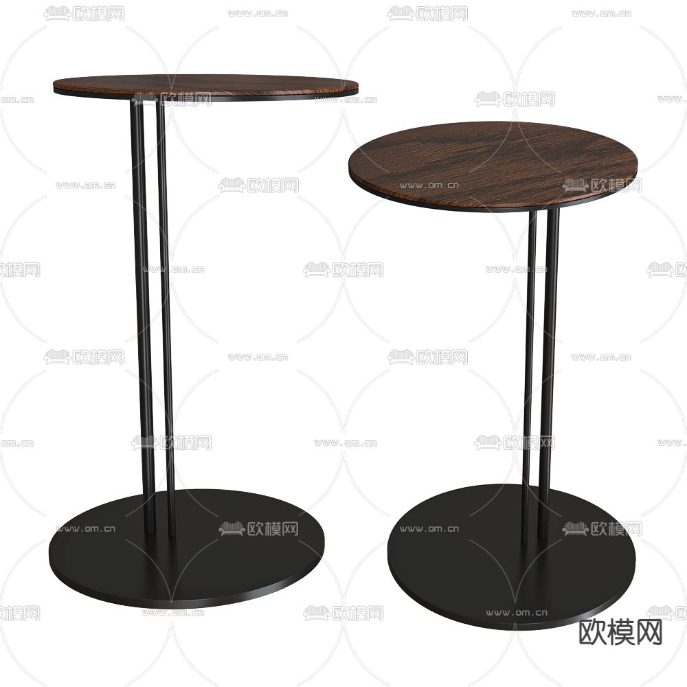 Goutte 现代边几 角几 圆几3d模型下载