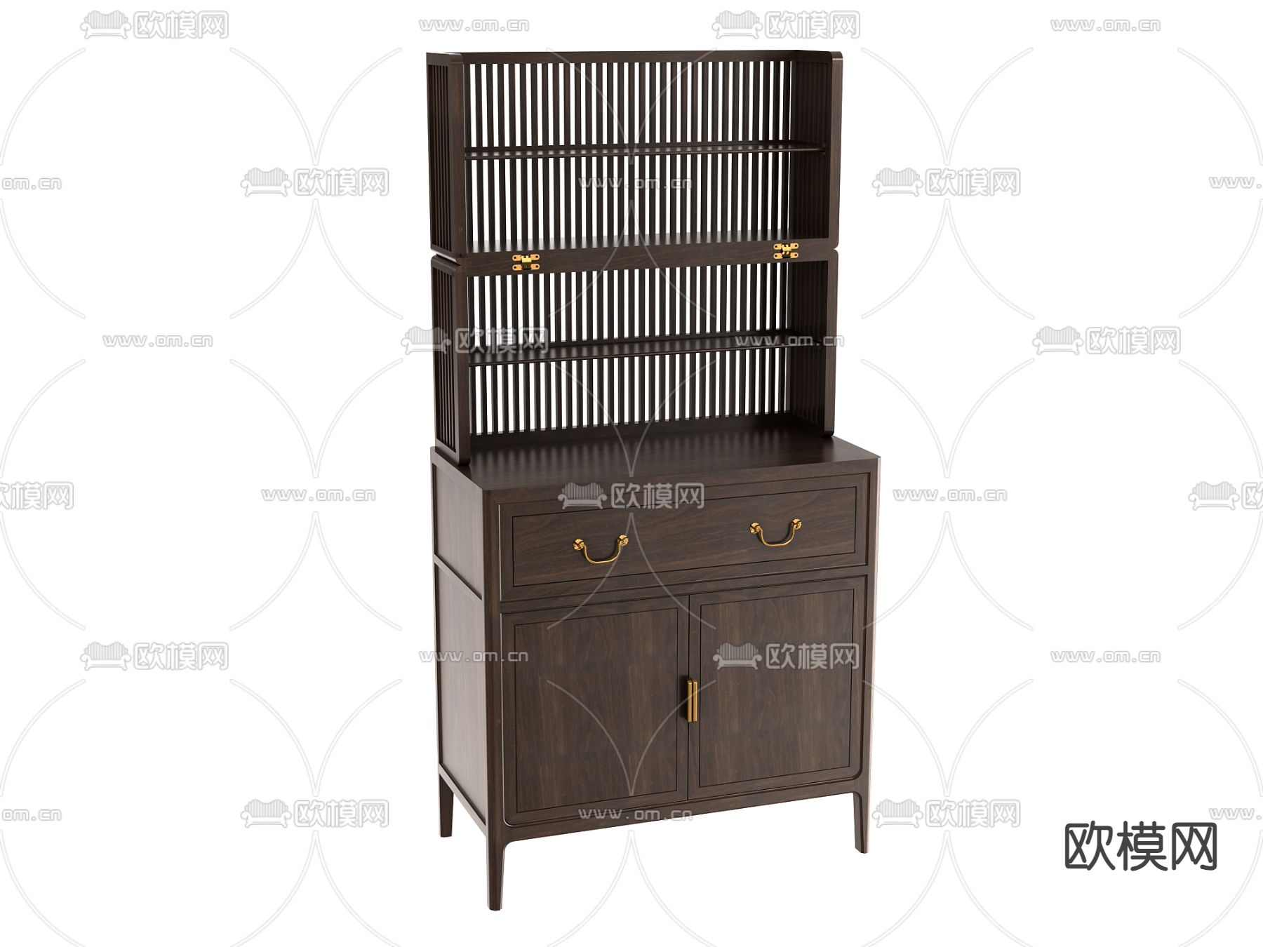 新中式茶柜3d模型下载