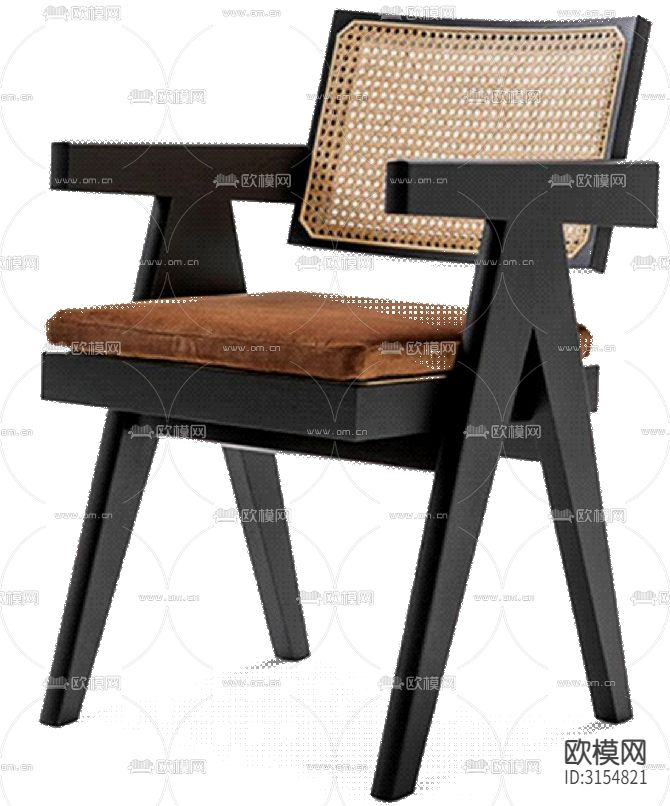 现代家具椅子CAD设计图纸cad大样图下载（渲染图2）